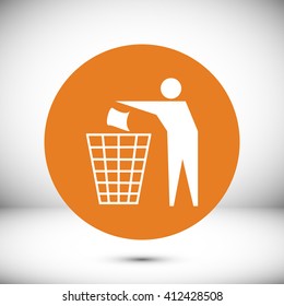 Recycling sign icon