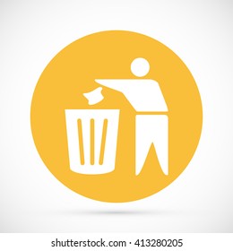 Recycling sign icon
