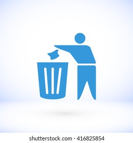 Recycling sign icon