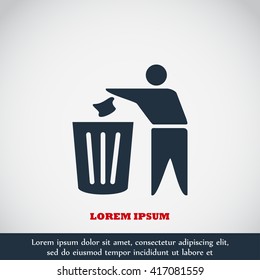 Recycling sign icon