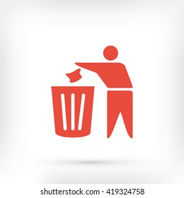 Recycling sign icon