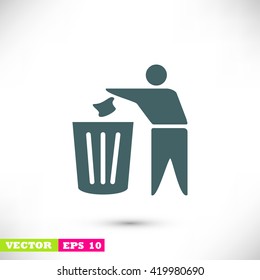 Recycling sign icon