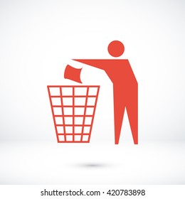 Recycling sign icon