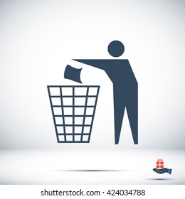 Recycling sign icon
