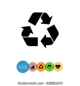 Recycling sign icon