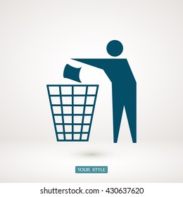 Recycling sign icon