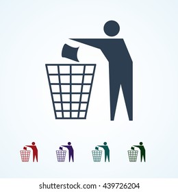 Recycling sign icon