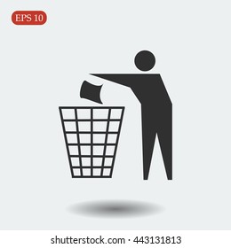 Recycling sign icon