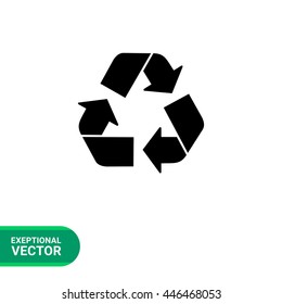 Recycling sign icon