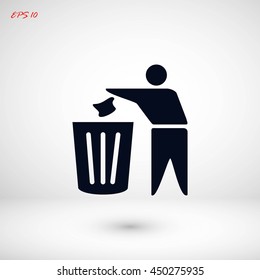 Recycling sign icon
