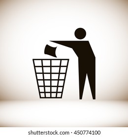 Recycling sign icon