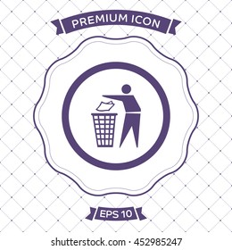 Recycling sign icon