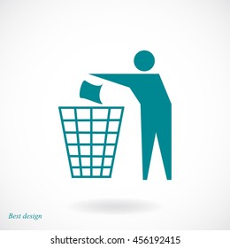 Recycling sign icon