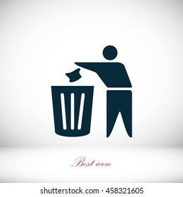 Recycling sign icon