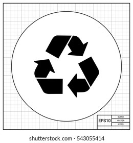 Recycling sign icon