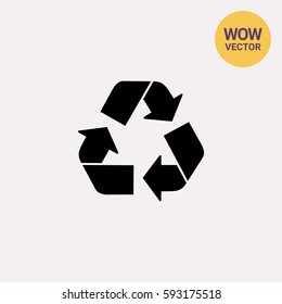 Recycling sign icon