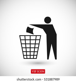 Recycling sign icon, vector best flat icon, EPS