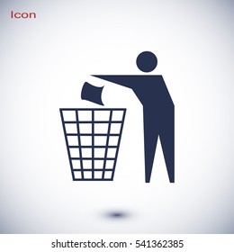 Recycling sign icon, vector best flat icon, EPS