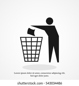 Recycling sign icon, vector best flat icon, EPS