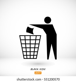 Recycling sign icon, vector best flat icon, EPS