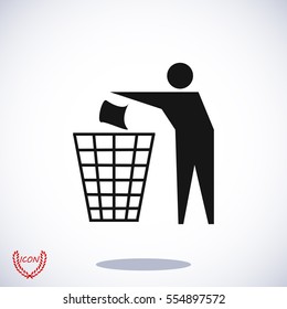 Recycling sign icon, vector best flat icon, EPS