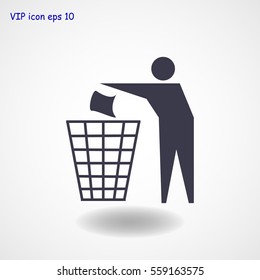 Recycling sign icon, vector best flat icon, EPS