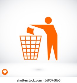 Recycling sign icon, vector best flat icon, EPS