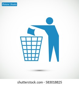 Recycling sign icon, vector best flat icon, EPS