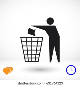 Recycling sign icon, vector best flat icon, EPS