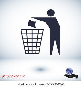 Recycling sign icon, vector best flat icon, EPS