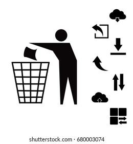 Recycling sign icon, vector best flat icon, EPS