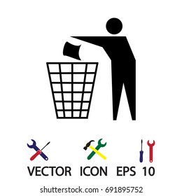 Recycling sign icon, vector best flat icon, EPS
