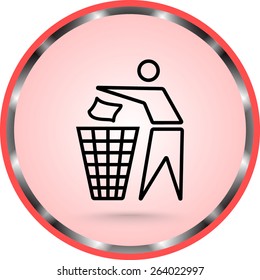 Recycling sign icon, vector illustration. Flat design style 