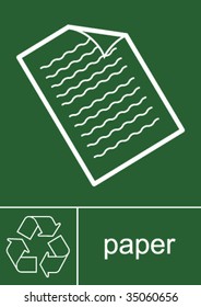 Recycling Sign Paper