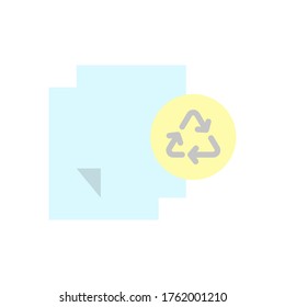 Recycling sign, paper icon. Simple color vector elements of mother earth day icons for ui and ux, website or mobile application