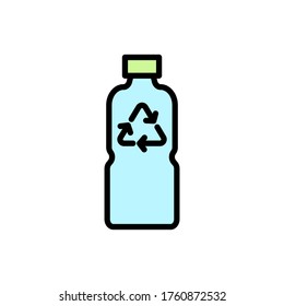 Recycling sign, water icon. Simple color with outline vector elements of mother earth day icons for ui and ux, website or mobile application