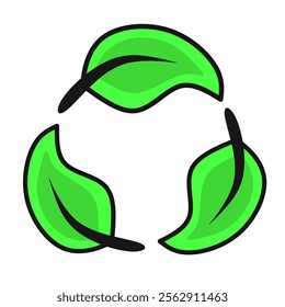 It is a recycling sustainable vector