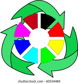 Recycling symbol. Symbol for recycling.