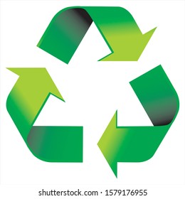 Recycling Symbol 3d Icon Vector Stock Vector (Royalty Free) 1579176955 ...