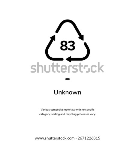 Recycling symbol 83 unknown label
