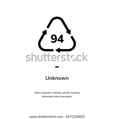 Recycling symbol 94 unknown label
