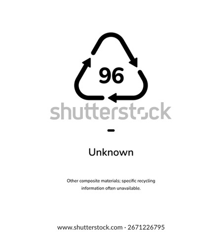 Recycling symbol 96 unknown label
