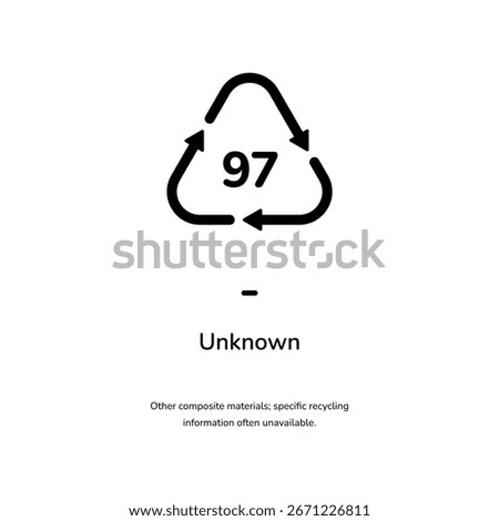 Recycling symbol 97 unknown label
