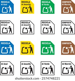 Recycling symbol Compost Spain - Símbolo de reciclaje Composta España