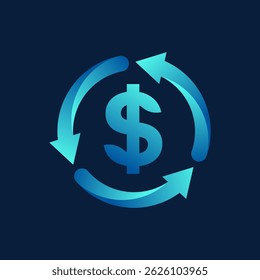 Recycling Symbol Dollar Cash Flow Business Logo