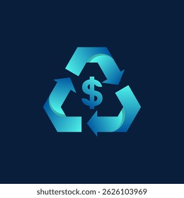 Recycling Symbol Dollar Cash Flow Business Logo