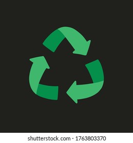 recycling symbol doodle icon, vector illustration