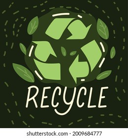 símbolo de reciclado de la tarjeta ecológica