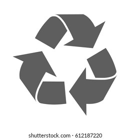 Recycling symbol gray