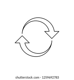 recycling symbol icon. Element of web for mobile concept and web apps icon. Thin line icon for website design and development, app development